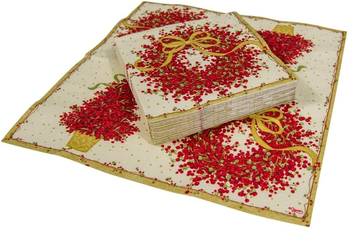 8070C Servilletas de papel de tres capas, 20 piezas, 25 x 25 cm, Pepperberry