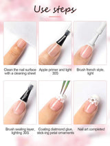 Kalolary Flowers Nail Art Charms, flores acrílicas 3D para uñas, cinco pétalos, adornos florales, gemas de uñas, diamantes de imitación, cuentas de metal mixtas para bricolaje, diseño de uñas, fabricación de joyas (2 cajas)