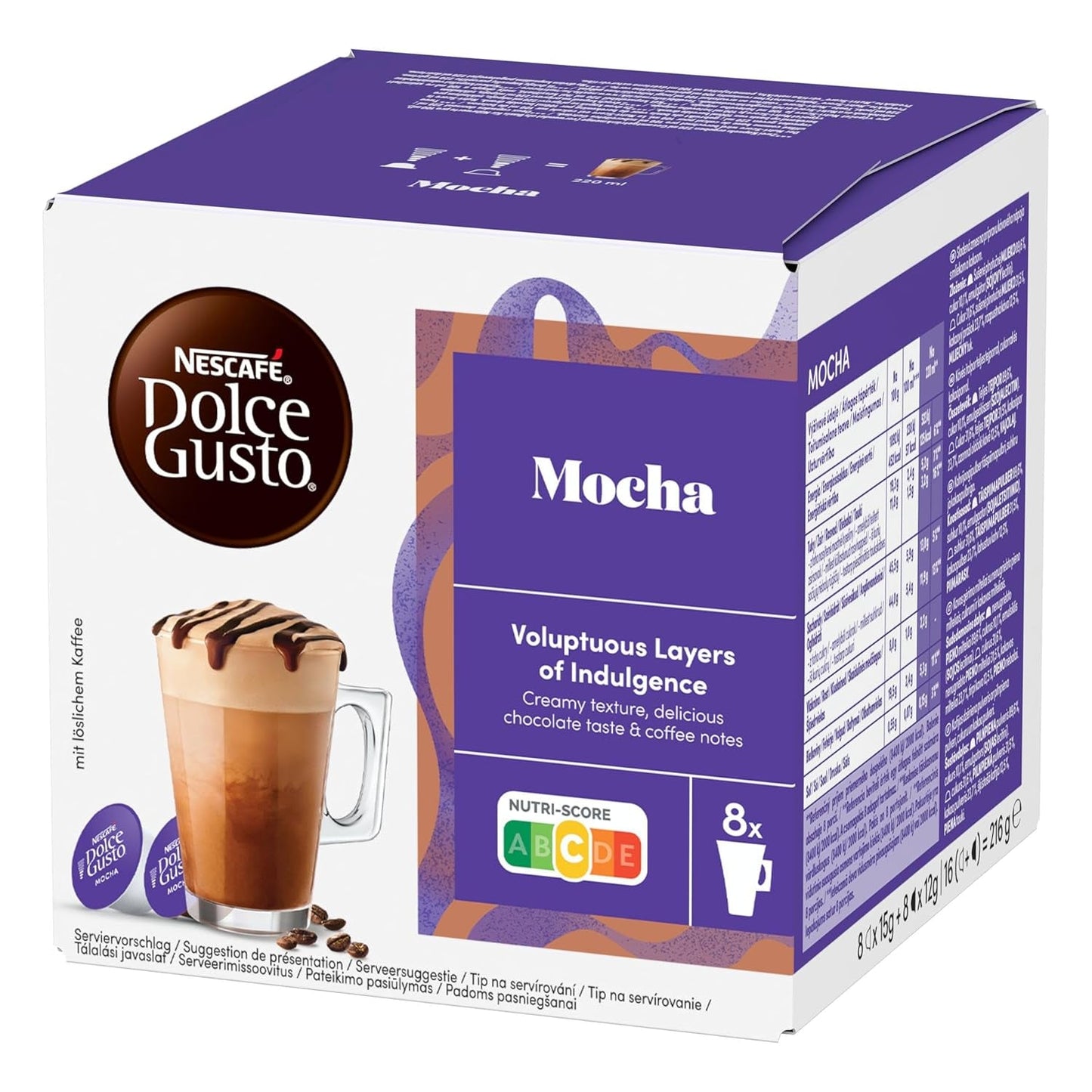 NESCAFÉ DOLCE GUSTO Mocha Kaffeekapseln Paquete de 3 (3 x 16 cápsulas)