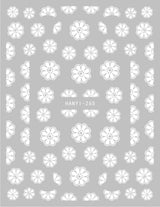 JMEOWIO Nagelsticker Frühlings Weiß Blume 12 Blatt Nail Art Sticker Selbstklebend Nagelaufkleber Sommer Schmetterling Blumen Blatt Dekoration Nageldesign Zubehör