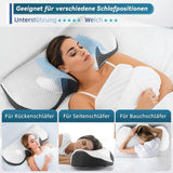 IDEA Almohada para el dolor de cuello, almohada ortopédica de espuma viscoelástica, almohada ergonómica para el cuello para un soporte óptimo, almohada antironquidos para dormir de lado, boca arriba y abdomen, almohadas ortopédicas cervicales Naty Shop