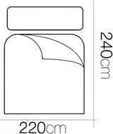 FORNOR 14838 Edredón, fibra reciclada, 220 X 24 Cm Edredones y colchas Naty Shop