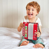 Janod - Acordeón Gioia - Instrumento musical para niños - Juego de roles y educación musical temprana - Con correa - A partir de 3 años, J07654 Jucarii Bebe Naty Shop