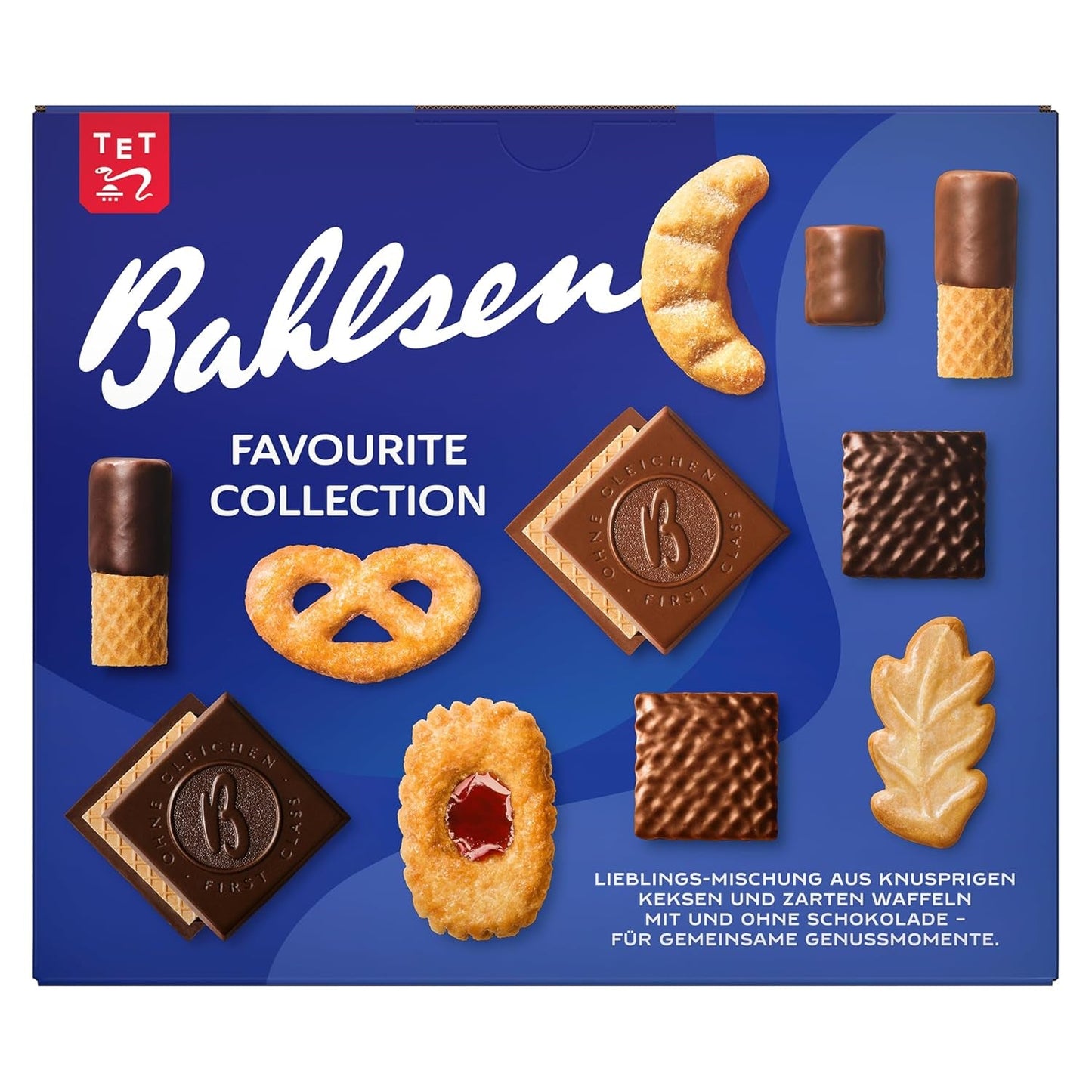 Bahlsen Favourite Collection XL 1 paquete de mezcla de masa crujiente y oblea con leche y chocolate negro (8 x 227 g/1816 g)