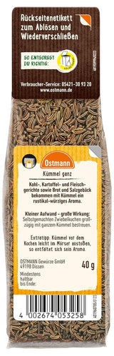Ostmann - Comino integral, para aromatizar pan y bollería, 40 gramos Condimente Naty Shop