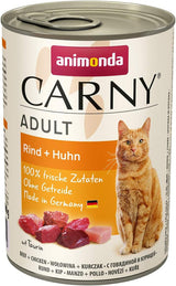 animonda Carny Adult Savory Variety (12 x 400 g), comida húmeda para gatos adultos, comida húmeda con ingredientes 100% cárnicos frescos, sin cereales y sin azúcar