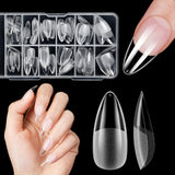 Uñas postizas cortas bailarina 120 Uds pegamento en 12 tamaños uñas artificiales cortas Gel suave cobertura completa puntas de uñas para uñas de Gel cortas S