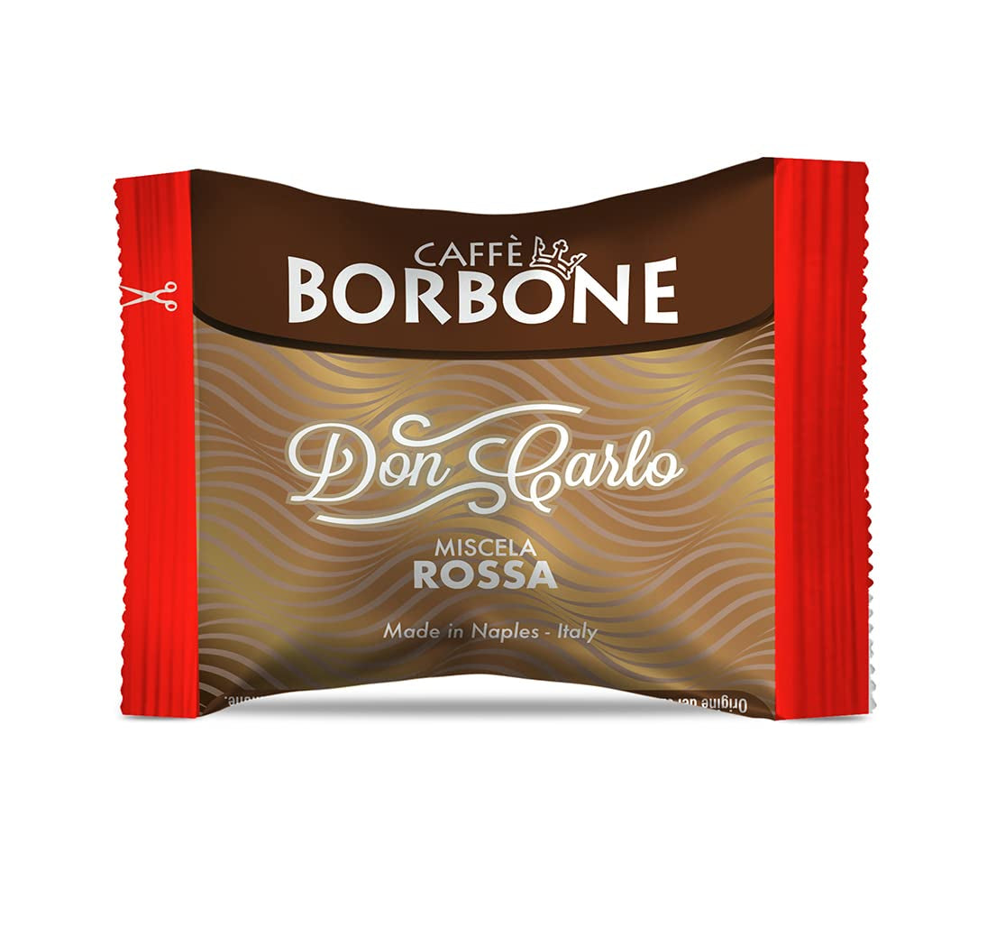 Caffè Borbone Kaffee Kapseln Don Carlo, Blue Mischung - 100 unidades & Kaffee Kapseln Don Carlo, Rote Mischung - 100 unidades - Compatible con Kaffeemaschinen der Marke Lavazza®* A Modo Mio®*