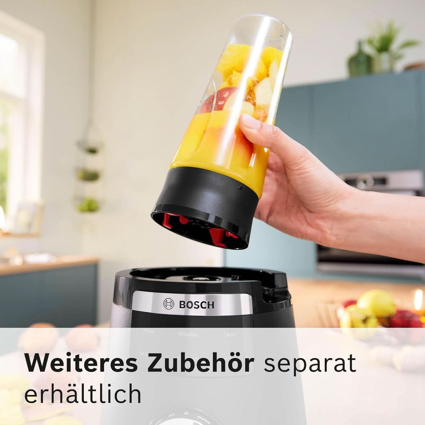 Batidora de pie Vitapower Serie 6 MMBD665B1, 45.000 U/Min, 6 programas Inkl Heiße Suppe & Reinigung, 2 L Mixbehälter, Stopfer, Spülmaschinenfeste Teile, Made in Europe, 1800W, Schwarz Kitchen Naty Shop