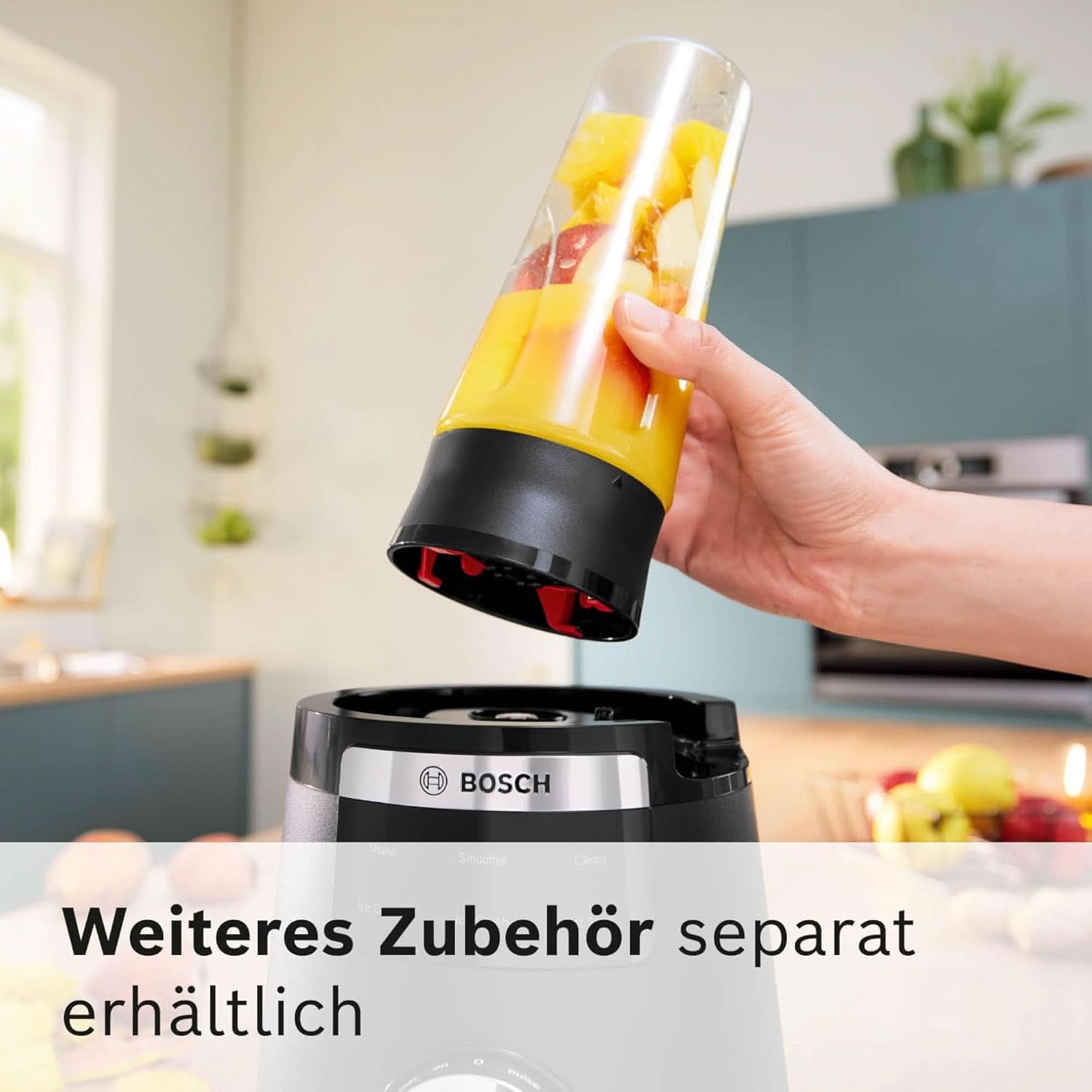 Batidora de pie Vitapower Serie 6 MMBD665B1, 45.000 U/Min, 6 programas Inkl Heiße Suppe & Reinigung, 2 L Mixbehälter, Stopfer, Spülmaschinenfeste Teile, Made in Europe, 1800W, Schwarz Kitchen Naty Shop