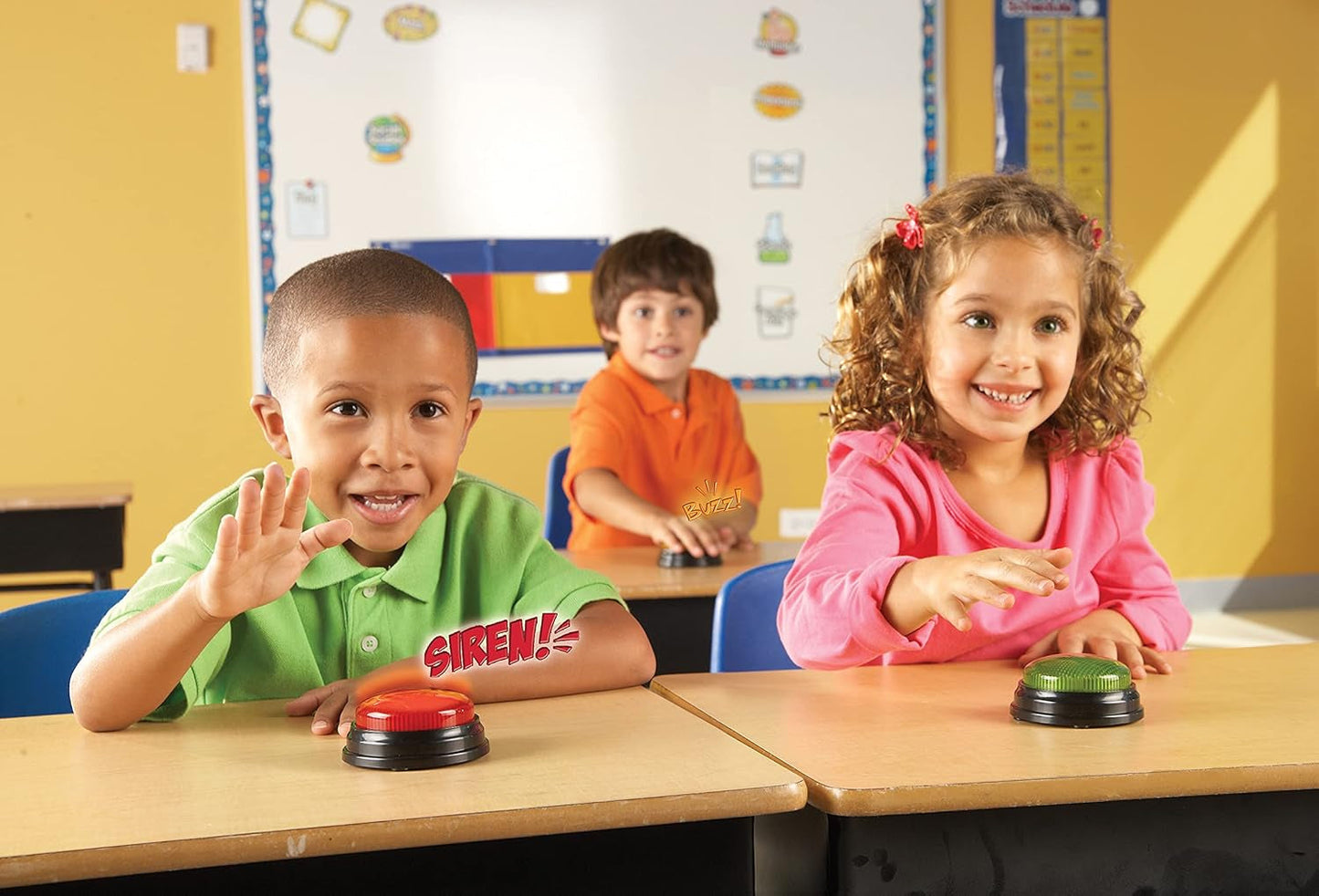 Learning Resources Light & Sound Buzzer juegos educativos a partir de 3 años Juguete infantil de preguntas con 4 sonidos diferentes para noches de juegos y aulas Juguetes Bebe Naty Shop