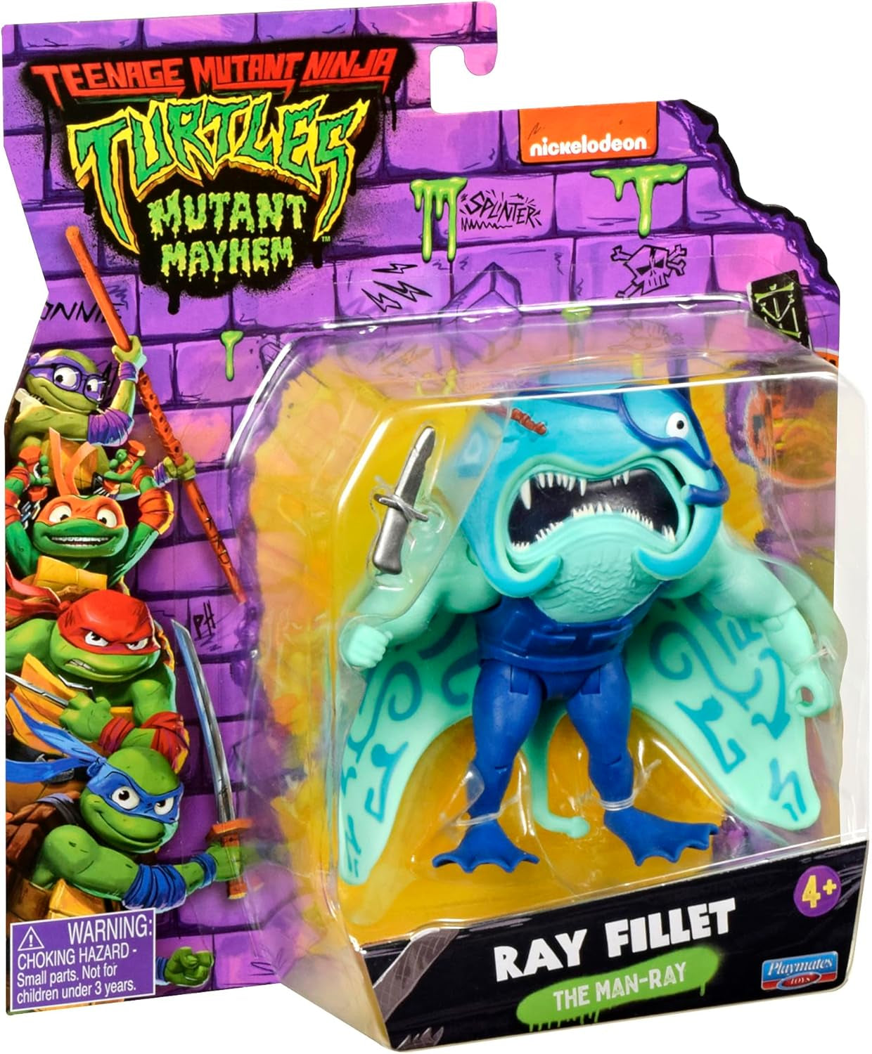 Tortugas NINJA MUTANTES ADOLESCENTES - Figura Base Ray Fillet Figuras de acción Naty Shop