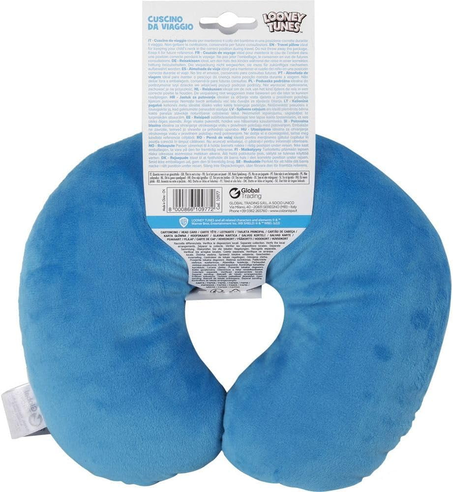Warner Bros Looney Tunes Almohada Cervical Bebé Niña Suave Coche De Viaje Bugs Bunny Pato Lucas Silvestro Titti Comfort Dibujos Animados Azul Naty Shop Almohadas De Viaje