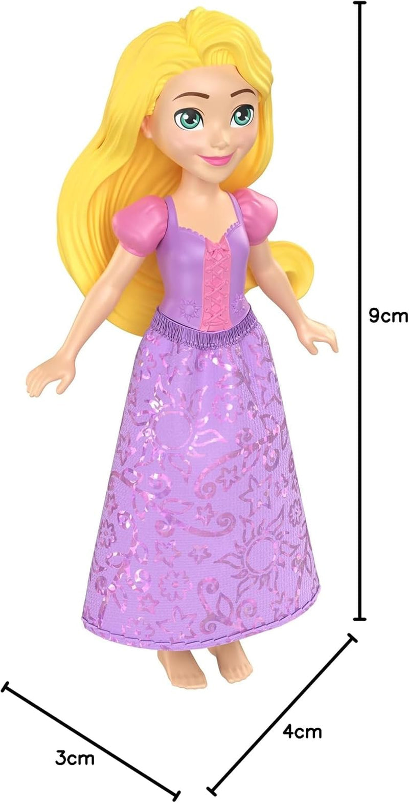Princesas Disney – HLW 70 – Muñeca articulada, 9 cm – Rapunzel – Personaje