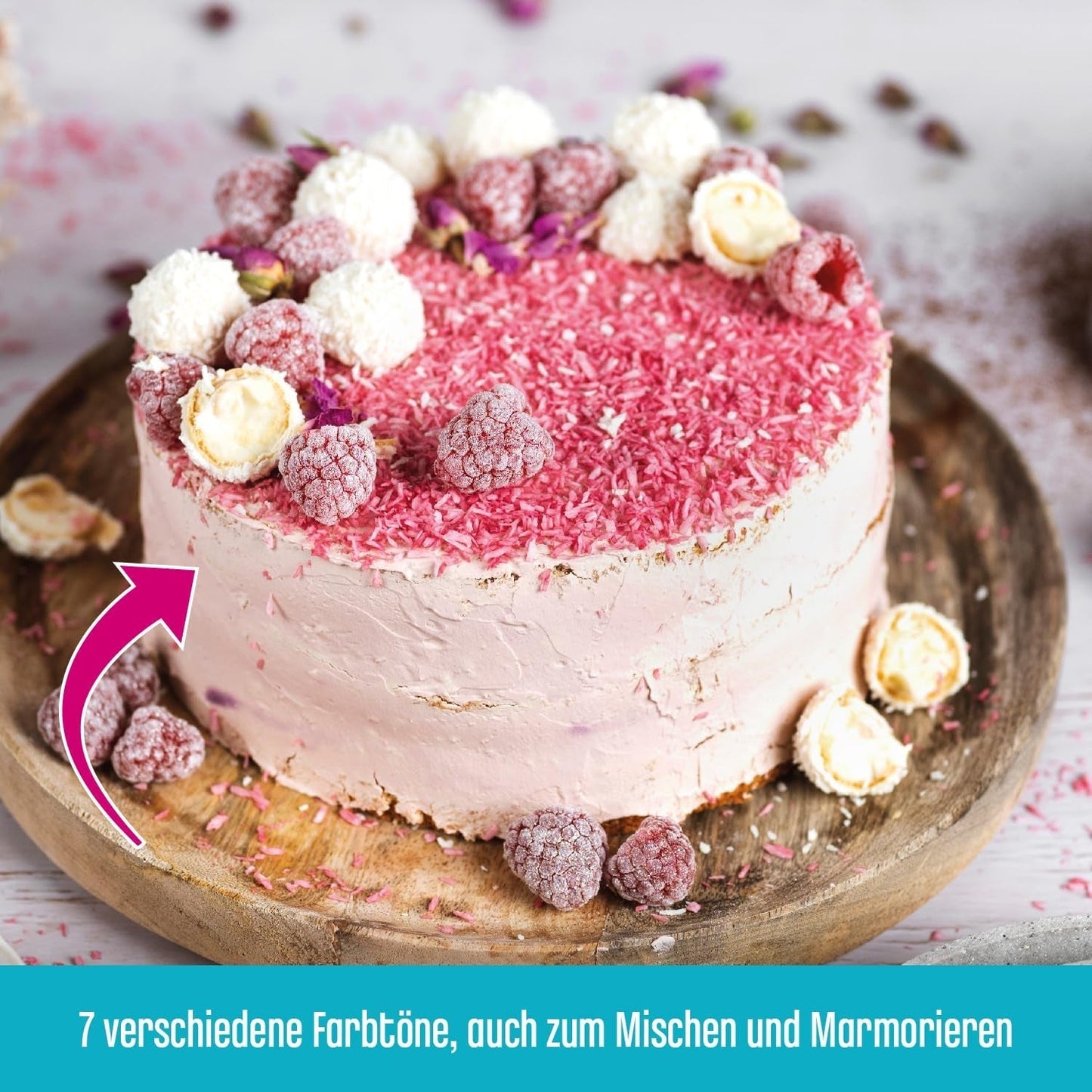 Pasta colorante rosa DECOCINO - 20 g - Colorante alimentario, ideal para colorear tartas, fondant y cremas - Sin ácidos grasos azoicos ni gluten