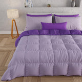 PETTI Artigiani Italiani - Edredón de invierno para cama de matrimonio, maxi, monocromático, doble cara, blanco, gris, 100% Made in Italy Edredones y edredones Naty Shop Ciruela Medidas cama 170-180X200: [Edredón 260 X 270 Cm]