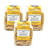 - Paste di Riso Integrale Biologica Italiana Gluten Free, Formato Penne - pasta sin gluten, harina de arroz integral 100% ecológica, rica en fibra, vegana, paquete de 3 paquetes de 350 g