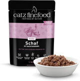 Comida húmeda para gatos Catz Finefood Purrrr Oveja Monoproteína núm. 113, para gatos con digestión sensible, 70% de contenido de carne, 16 sobres de 85 g cada uno