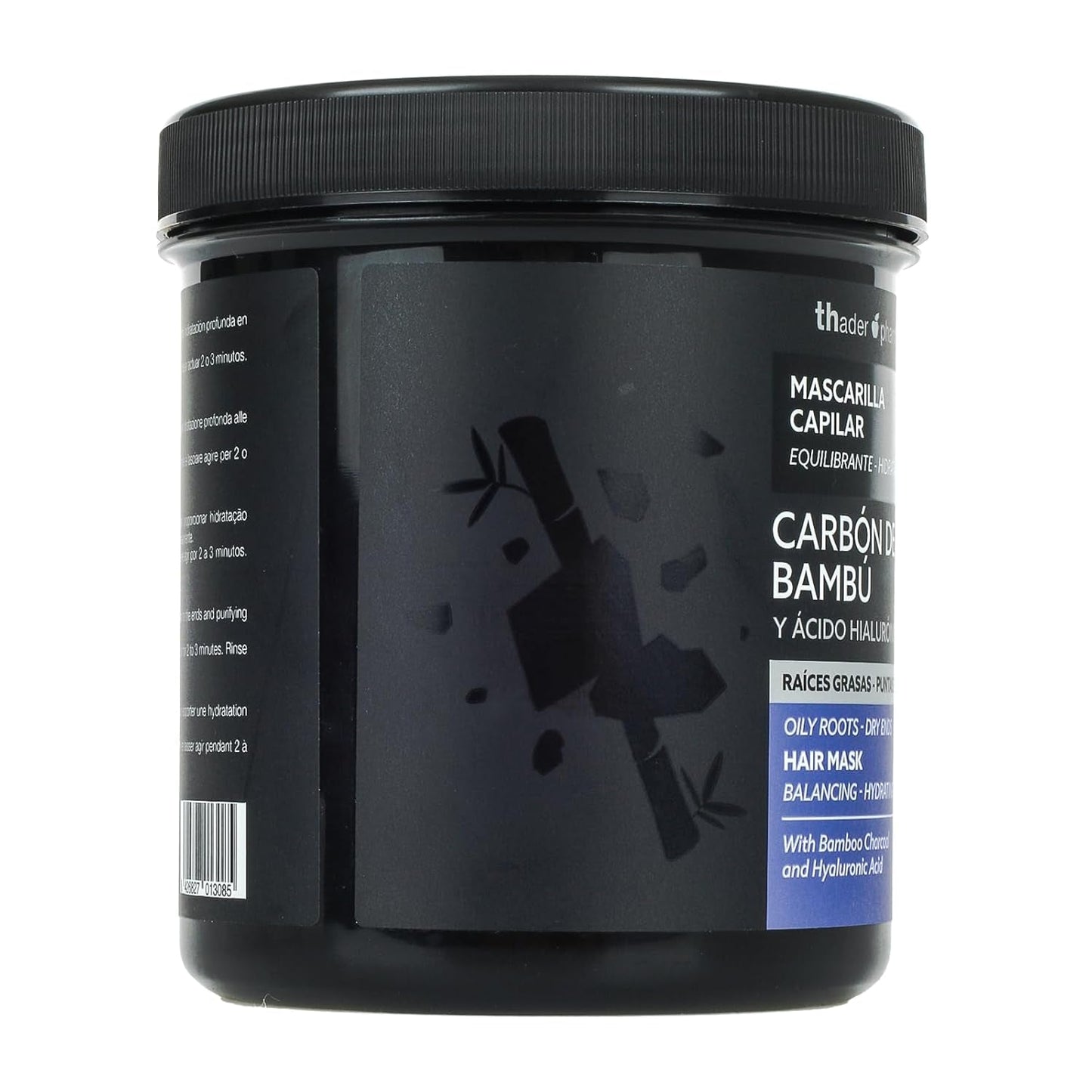 Thader Pharma Mascarilla Capilar Equilibrante con Carbón de Bambú y Ácido Hialurónico - Ideal para raíces grasas y puntas secas, 700 ml Naty Shop Mascarilla Capilar