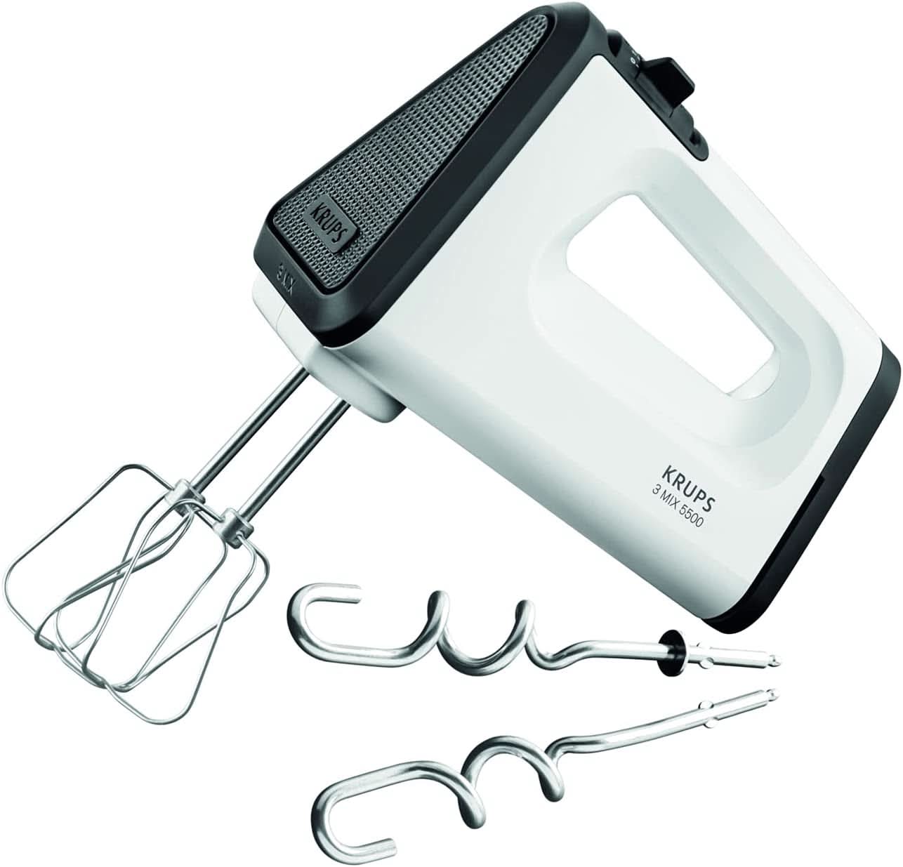 Batidora manual Krups 3 Mix GN5021, 500 W, 5 velocidades, posición Turbo Naty Shop
