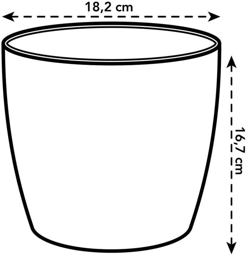 elho The Coffee Collection, maceta redonda de interior, 18 cm, hecha de posos de café y plástico reciclado - marrón/marrón expreso