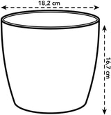 elho The Coffee Collection, maceta redonda de interior, 18 cm, hecha de posos de café y plástico reciclado - marrón/marrón expreso
