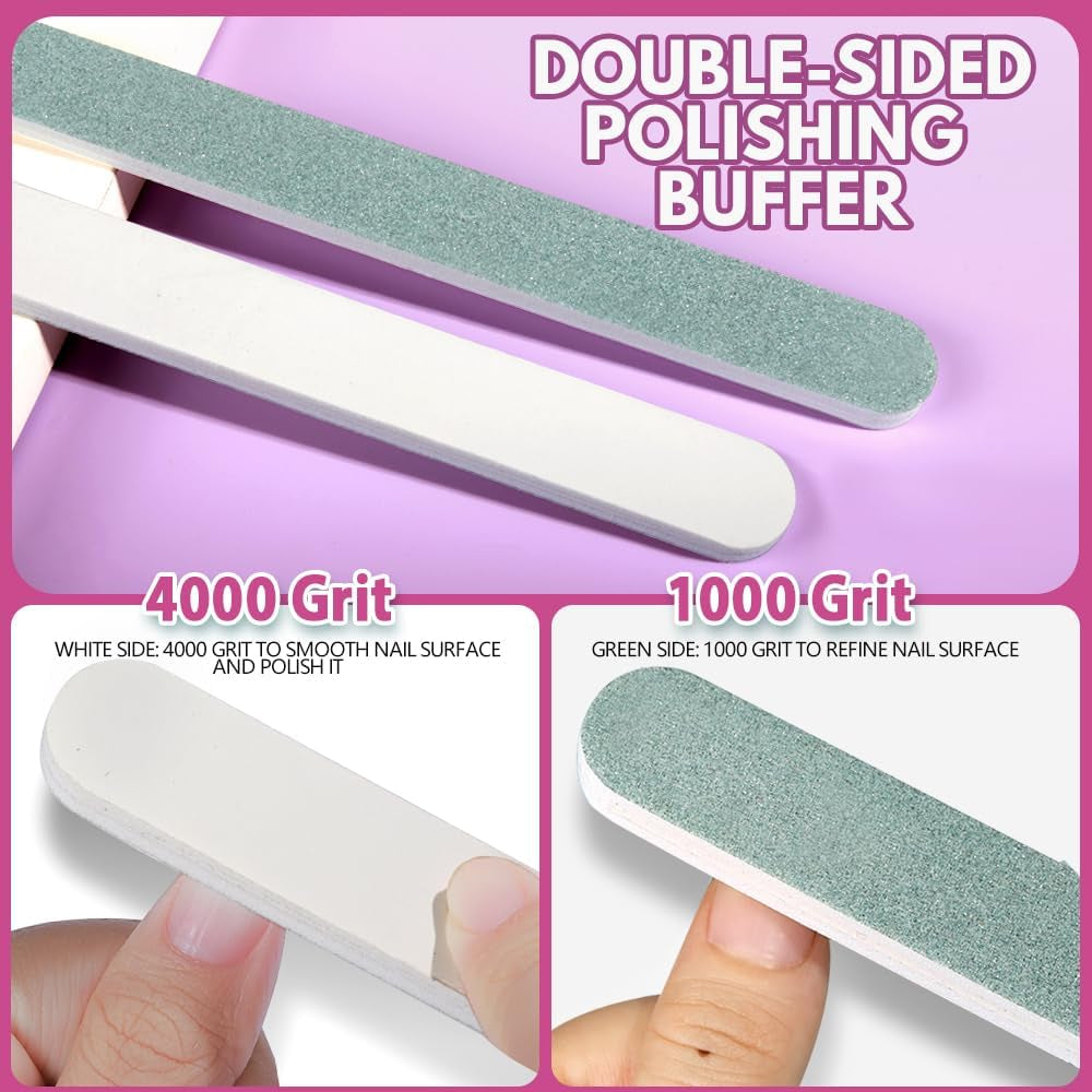 FANDAMEI 20 Stücke Buffer Für Nagel, Nagelfilen Für Gelnägel, Profi Nagelfeile 100/180, Polierfeile Fingernägel, Filen Für Gelnägel, Set de manicura y pedicura