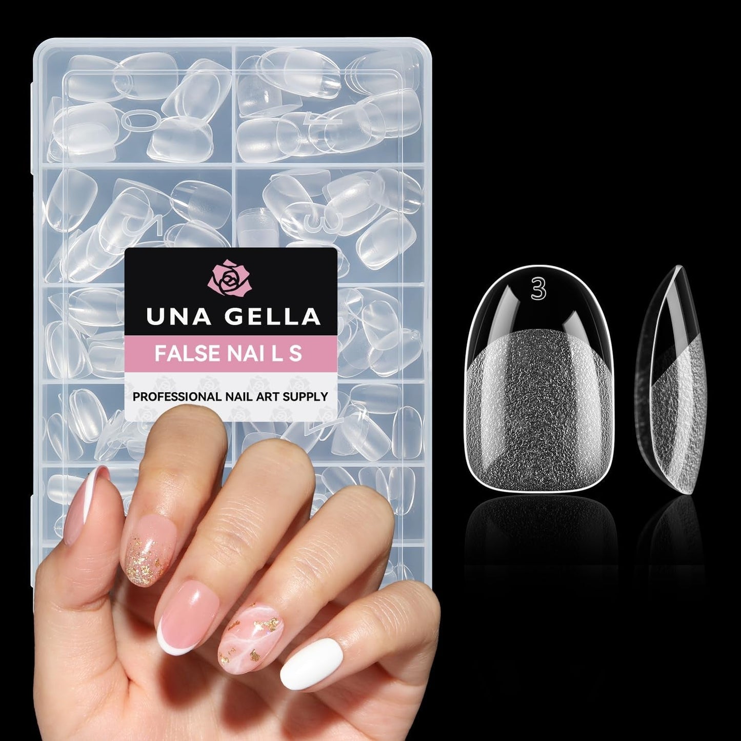 Puntas de uñas de Gel de bailarina, 216 Uds., 12 tamaños, puntas de uñas de Gel suave, juego de extensiones de uñas de cobertura completa, arte semimate DIY para el hogar