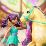 Unicorn Academy AVA y Unicorn Leaf Set - Figuras originales de aproximadamente 12 cm de alto de la popular serie de Netflix Con dos accesorios y cepillos para el cabello Para juegos de rol imaginativos, para niños a partir de 4 años Figuras de acción Naty Shop