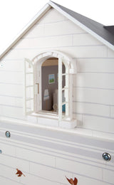 Small Foot Casa de Muñecas Casa Adosada de Madera de 3 Pisos con Frente Abierto y 12 Muebles para 3 Años y Más 11802 Casas de Muñecas Blanco Gris Naty Shop