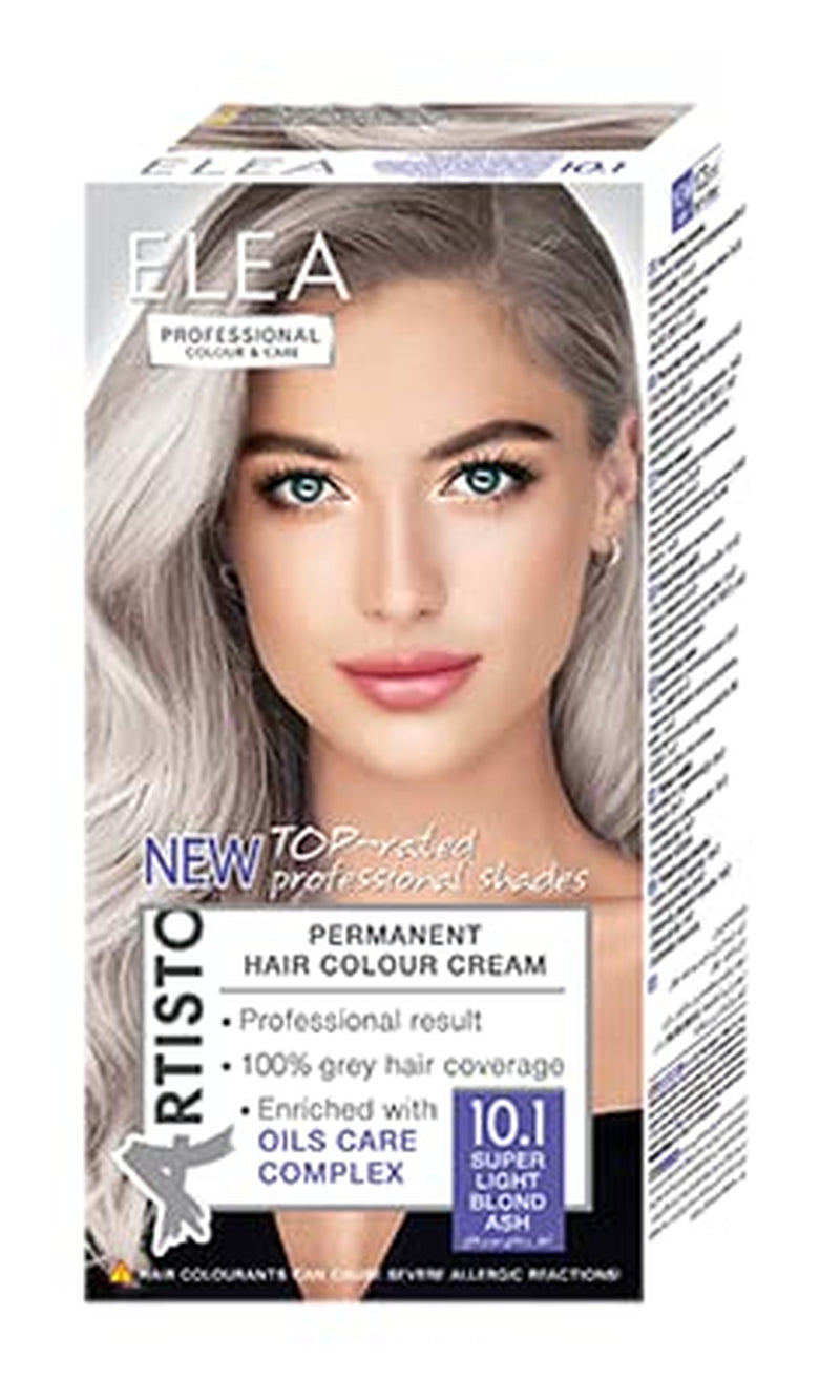 Color & Care coloración permanente 120ml, resultado profesional, cobertura de canas, enriquecido con complejos de cuidado en aceite-Color de larga duración (10.1 Rubio Súper Claro Ceniza) Naty Shop Tinte Capilar 10.1 Rubio Súper Claro Ceniza