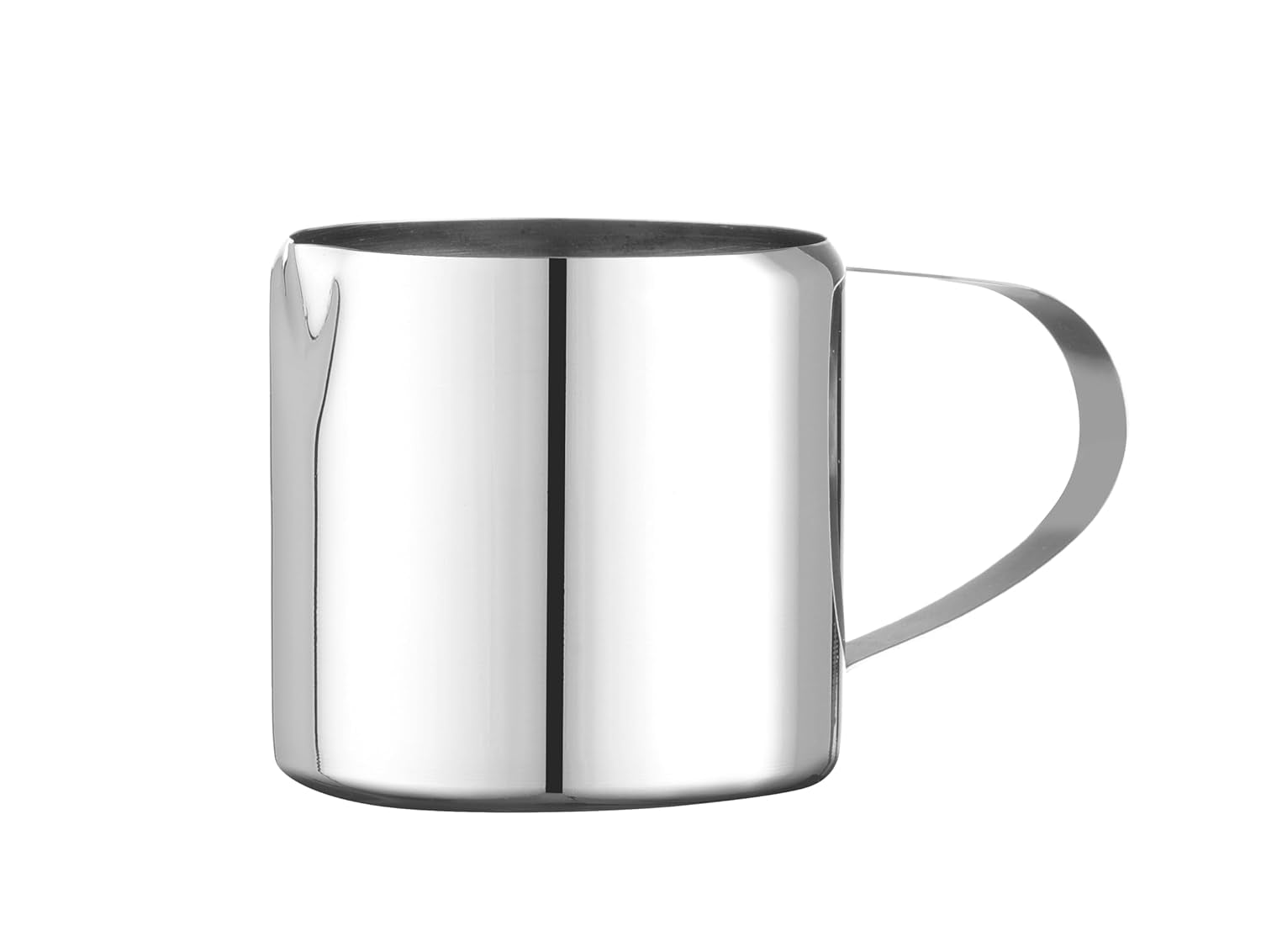 HENDI Mini Taza de Leche, Diseño Recto, Mango Sólido, Jarra para Crema, Jarra para Leche Pequeña, Jarra para Espumador, Jarra para Crema Batida, Jarra para Crema Batida, 120 ml, ø55 x (H) 55 mm, Acero Inoxidable