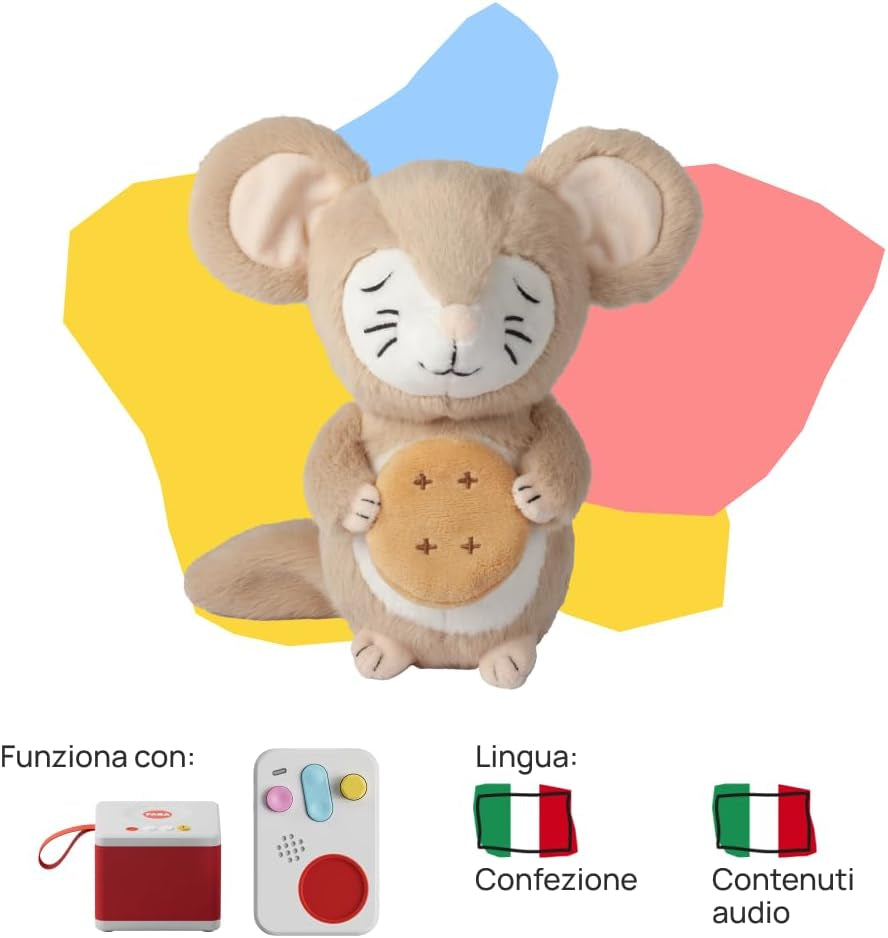 Peluche - ¡Tutti a Nanna con Oscar! - Cuentos y cuentos sonoros para niños a partir de 10 meses - Para escuchar con cuentos, versión italiana Jucarii Bebe Naty Shop