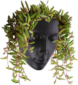 Notakia Macetero facetado de pared para interior y exterior con drenaje para suculentas, cactus y plantas pequeñas, decoración única del hogar, regalo para amigos y familiares