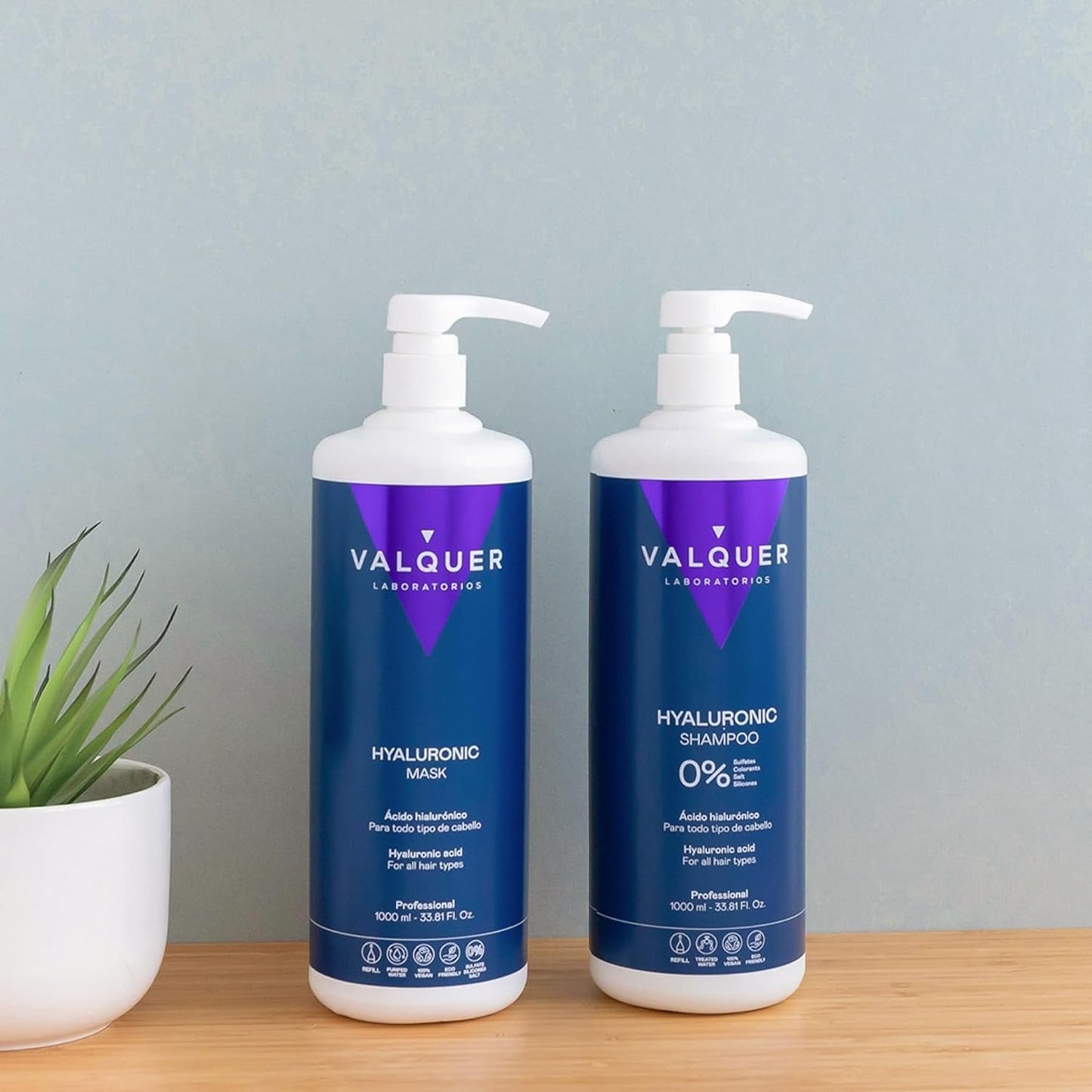 Valquer Tratamiento Capilar Hialurónico - Mascarilla Capilar Hidratante con Aroma a Lavanda - Sin Sulfatos ni Siliconas - 975 ml Naty Shop Mascarilla Capilar