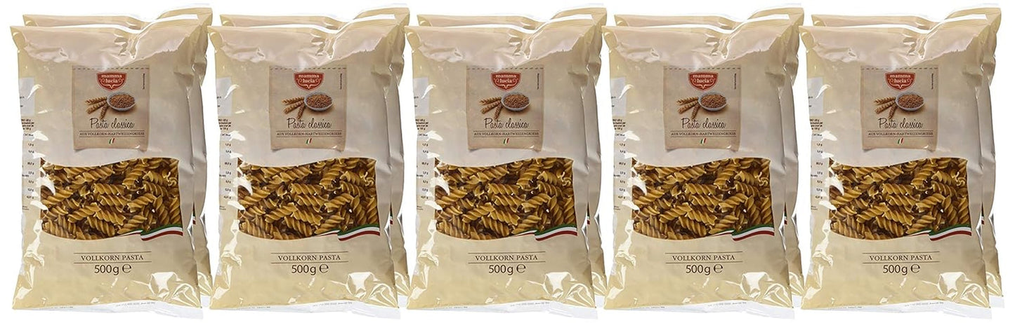Espirales de pasta integral, paquete de 10 (10 x 500 g)