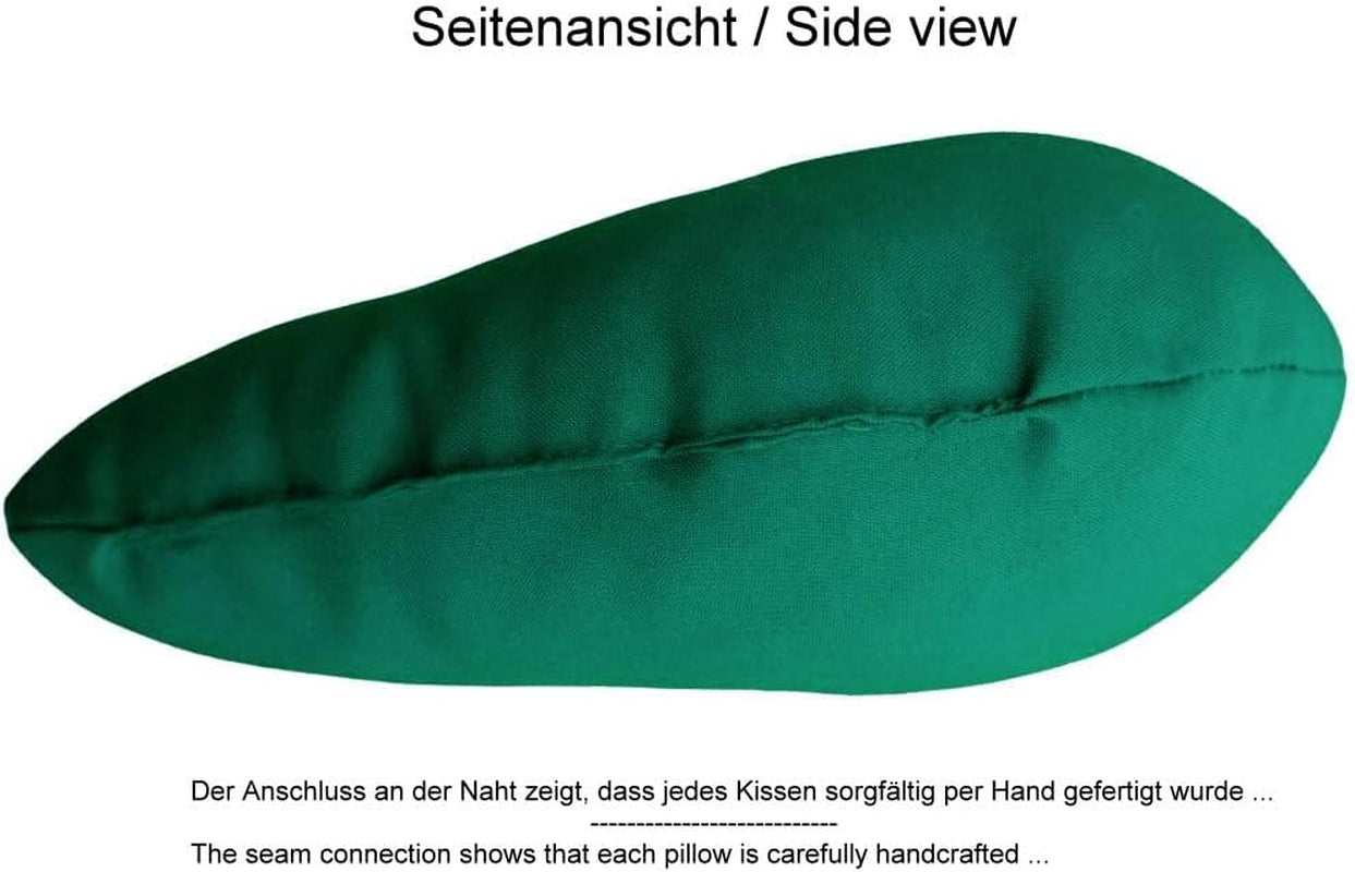 Lemos Home Almohada para el cuello con relleno de microfibra, almohada de apoyo para el cuello, cómoda almohada de viaje para avión, coche, oficina, ideal para camping, vacaciones y dispositivos de viaje (verde menta)