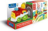 Clementoni Animali-3 Tren eléctrico de juguete interactivo expandible parlante para bebé de 1 año (versión italiana) Made in Italy Multicolor 17740 Jucarii Bebe Naty Shop