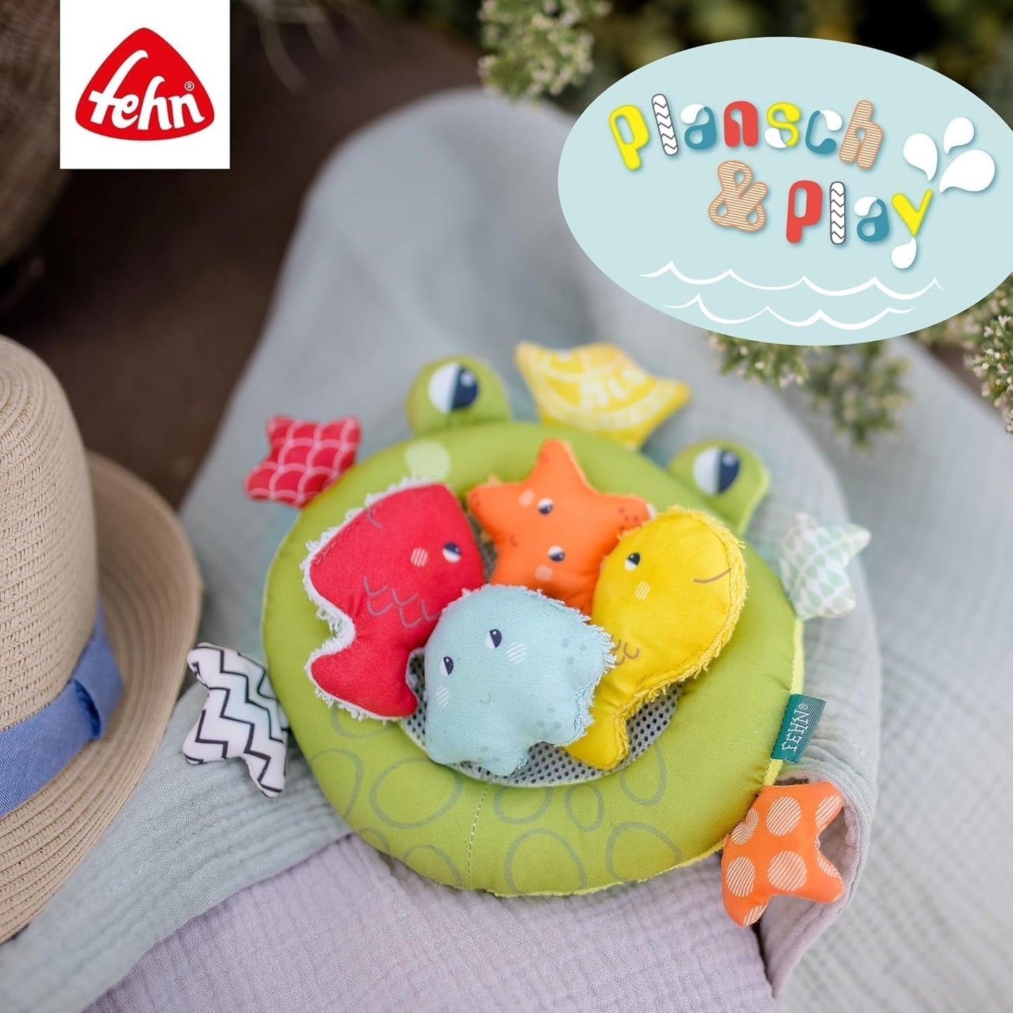 Red de baño Fehn rana - Juguete de baño para bebé para la bañera - Juguete de agua flotante para divertirse en el baño - Juguete de baño para bebés y niños pequeños a partir de 0 meses Baby Toys Naty Shop