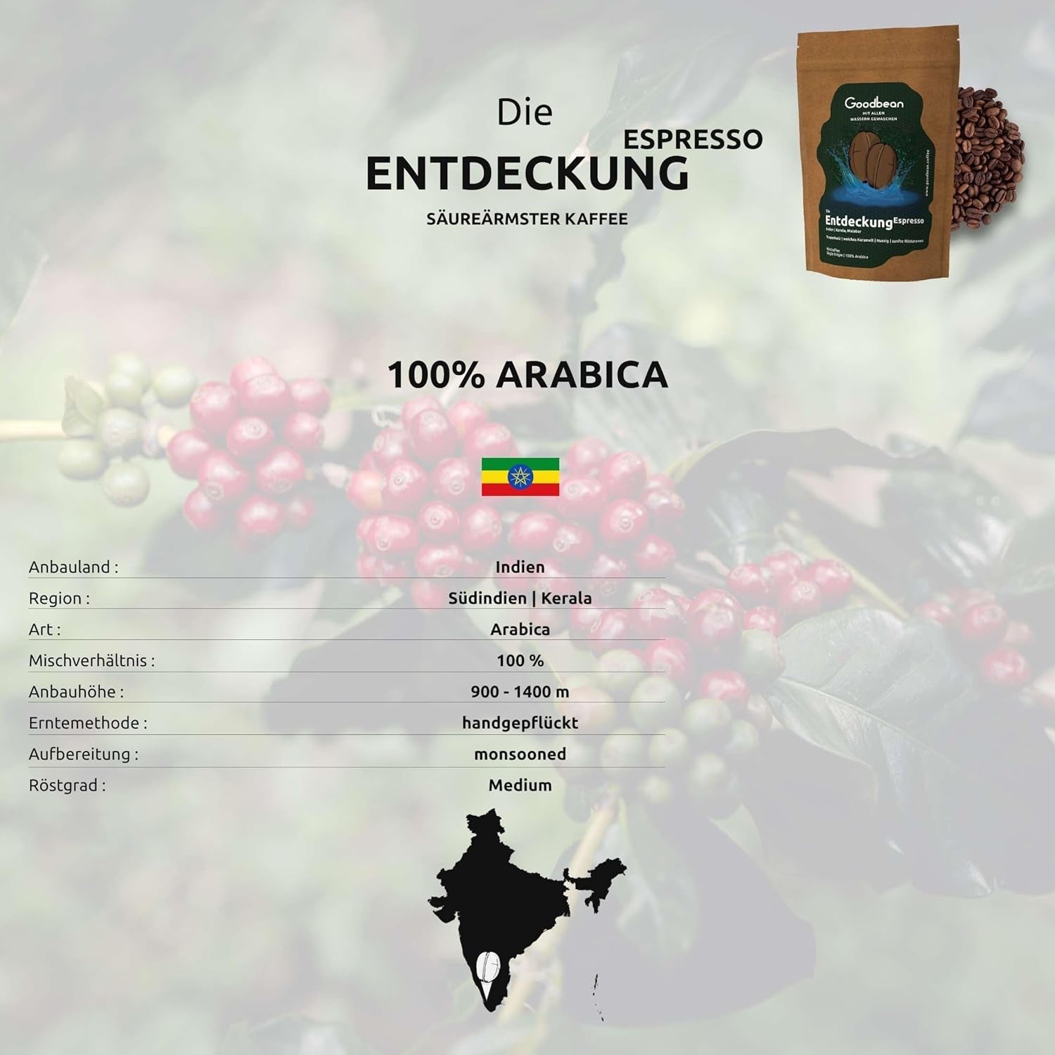 Descubrimiento - Café exprés | Café en grano 500g - 100% Arábica | para máquinas totalmente automáticas/portafiltro/espresso | Granos de café enteros | Granos de café frescos