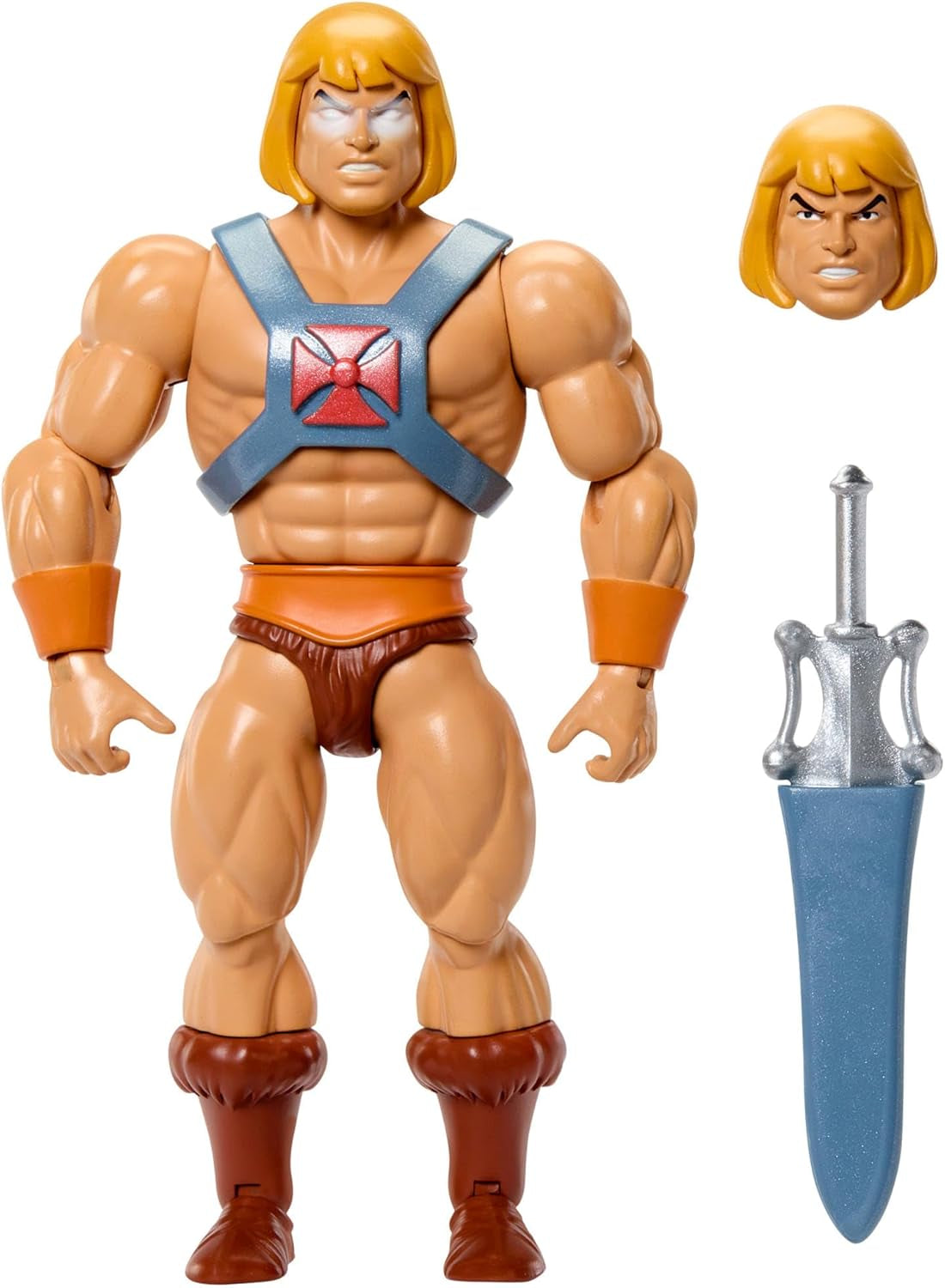 Figura de acción Faker de Masters of the Universe Origins de la colección de dibujos animados, altura aproximada de 14 cm, duplicado de He-Man de la serie de televisión de los años 80, diseño detallado y 16 puntos de movimiento, JBM82 Figuras de acción Naty Shop Título predeterminado
