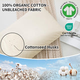 LOFE Almohada para dormir de trigo sarraceno orgánico, 14.0 x 20.0 in, ajustable, transpirable, soporte cervical para dormir fresco para personas que duermen boca arriba y de lado (cascos de trigo sarraceno tartario) Naty Shop Standard Pillows