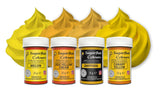 Sugarflair pasta colorante alimentario amarillo juego de 4 pasta colorante alimentario fondant mazapán pasta de azúcar crema de mantequilla y más: narciso amarillo canario crema huevo melón juego de 4