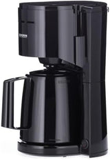 SEVERIN Cafetera de filtro con jarra térmica, cafetera de hasta 8 tazas, atractiva cafetera de filtro con jarra aislada, negra, 1 litro, KA 9306