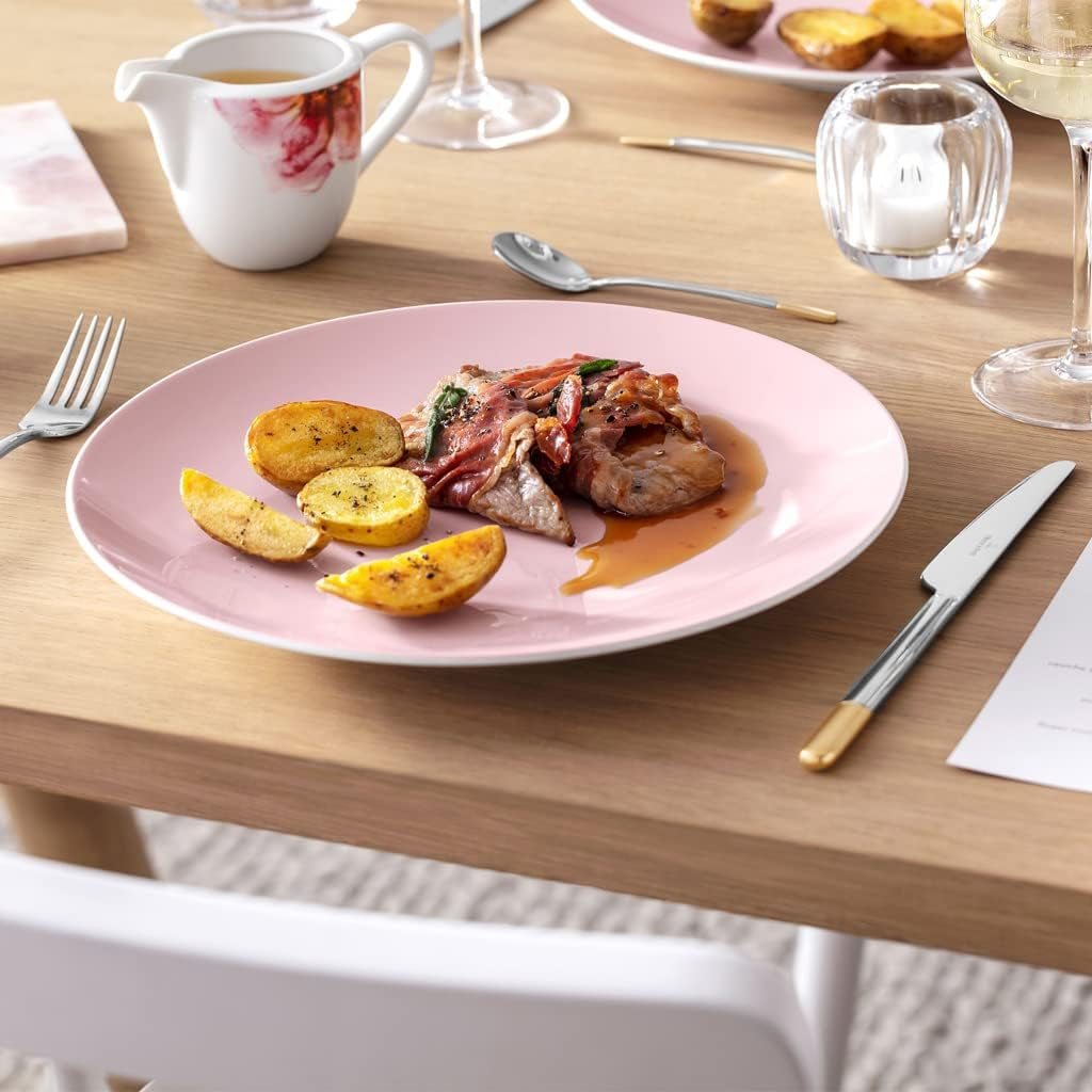 Villeroy & Boch - Taza de leche Rose Garden, 280 ml, porcelana Premium, blanco/rosa