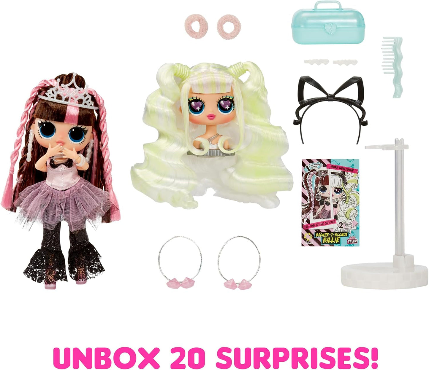 JAJAJA. Surprise Tweens Serie Surprise Swap - Bronze-2-Blonde Billie - Modepuppe mit más als 20 Überraschungen incluyendo Styling-Kopf und toller Mode y Accessoires - ideal para niños de 4 años