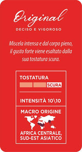 Caffè Mauro Torrefazione Kaffee Kompostierbare Pods, Recyclebare Verpackung, Original Mischung - 100 unidades - Intensidad 10/10 - Compatible con almohadillas de papel ESE System 44 mm