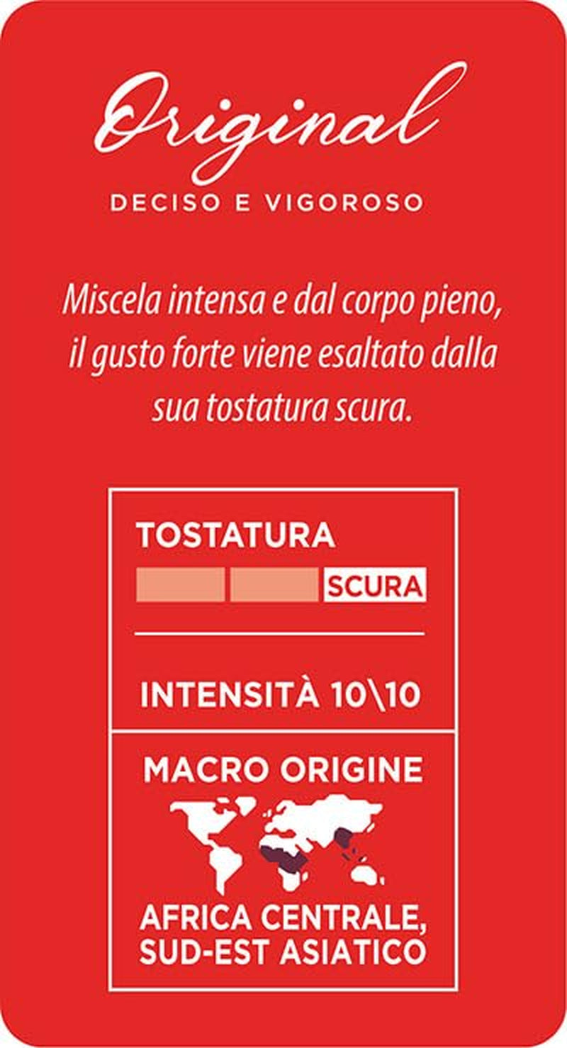 Caffè Mauro Torrefazione Kaffee Kompostierbare Pods, Recyclebare Verpackung, Original Mischung - 100 unidades - Intensidad 10/10 - Compatible con almohadillas de papel ESE System 44 mm