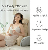 Almohada de lectura con reposabrazos, cojín para respaldo de sofá, cojín para libros para cama, con rollo para el cuello desmontable, cojín de apoyo para silla para relajarse, jugar, leer, mirar televisión