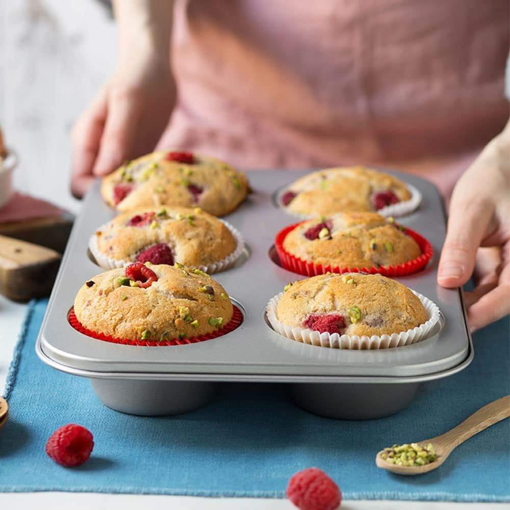 Bandeja 6 Muffins Jumbo Ø 9 Cm - 34 X 22 X 4,5 cm Moldes y bandejas para hornear Naty Shop